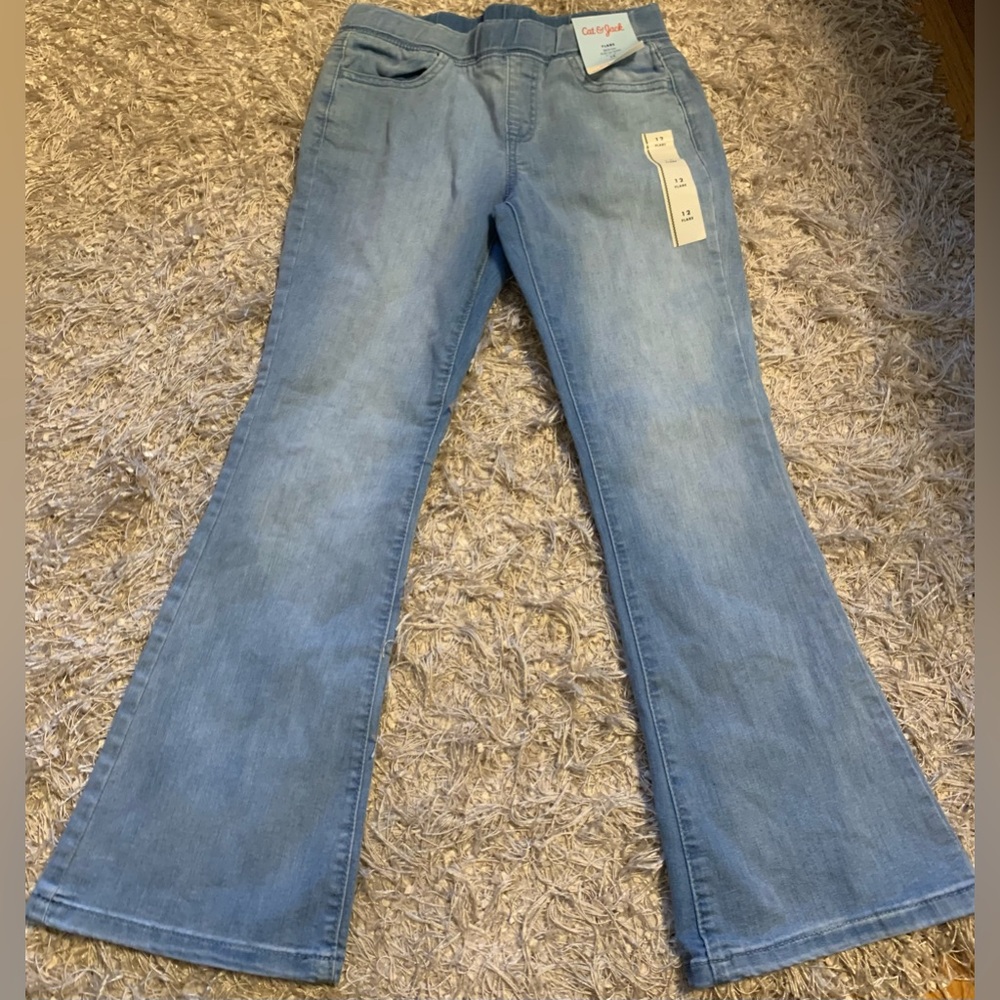 Cat & Jack Blue Flare Jeans size 12 NWT